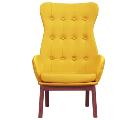 vidaXL Relaxstoel stof mosterdgeel