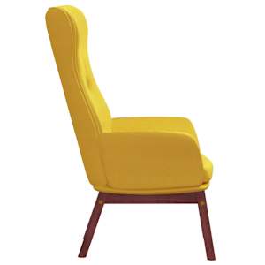 Relaxační křeslo hořčicově žluté textil - obrázek 4