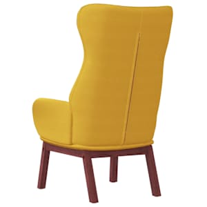 Relaxační křeslo hořčicově žluté textil - obrázek 5