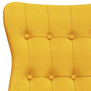 Relaxační křeslo hořčicově žluté textil - obrázek 6