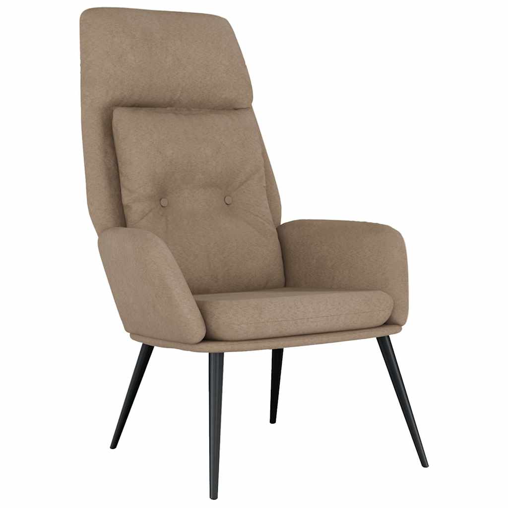 vidaXL Relaxační křeslo taupe umělá broušená kůže