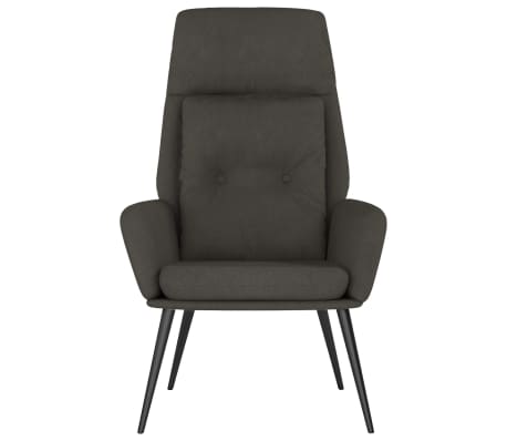 vidaXL Sillón de relax de cuero sintético de ante gris oscuro