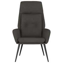 vidaXL Chaise de relaxation Gris fonc&eacute; Similicuir daim