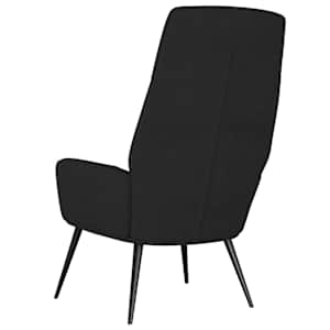 Relaxační křeslo černé umělá broušená kůže - obrázek 5
