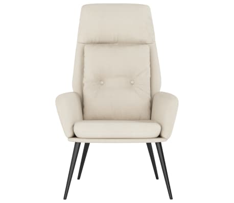 vidaXL Poilsio kėdė, kreminės spalvos, dirbtinė versta oda