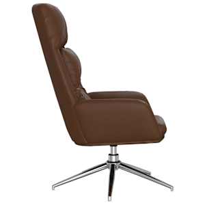 Relaxační křeslo hnědé pravá kůže - obrázek 4