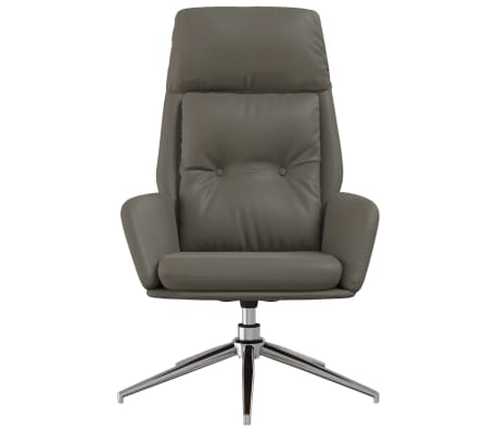 vidaXL Relaxačn&eacute; kreslo siv&eacute; prav&aacute; koža
