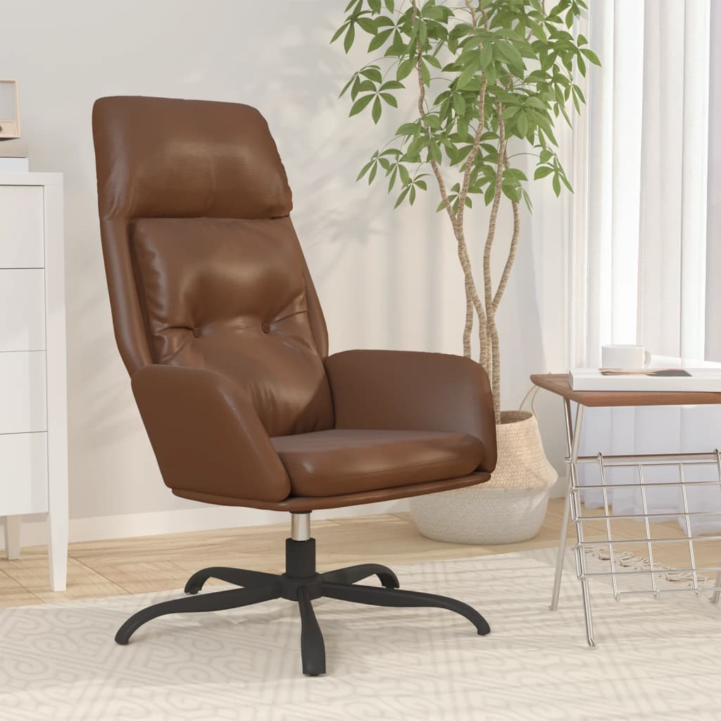 Chaise de relaxation Marron Similicuir
