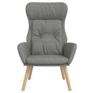 Relaxační křeslo světle šedé textil - obrázek 3