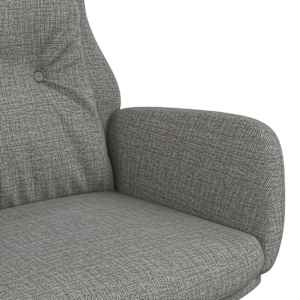 Relaxační křeslo světle šedé textil - obrázek 6