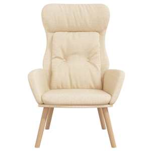 Relaxační křeslo krémové textil - obrázek 3