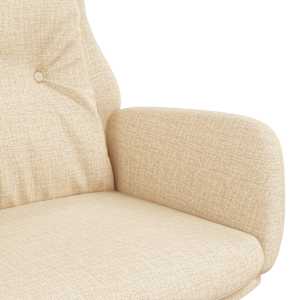 Relaxační křeslo krémové textil - obrázek 6