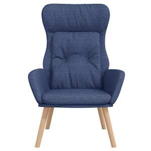 Relaxační křeslo modré textil - obrázek 3