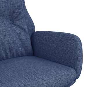 Relaxační křeslo modré textil - obrázek 6