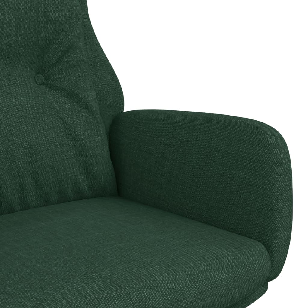 Scaun de relaxare, verde închis, material textil