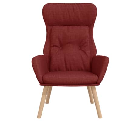 vidaXL Scaun de relaxare, roșu vin, material textil