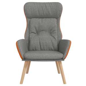 Relaxační křeslo světle šedé textil a PVC - obrázek 3