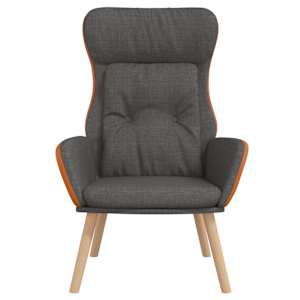 Relaxační křeslo tmavě šedé textil a PVC - obrázek 3