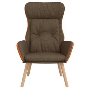 Relaxační křeslo hnědé textil a PVC - obrázek 3
