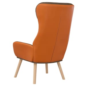 Relaxační křeslo hnědé textil a PVC - obrázek 5