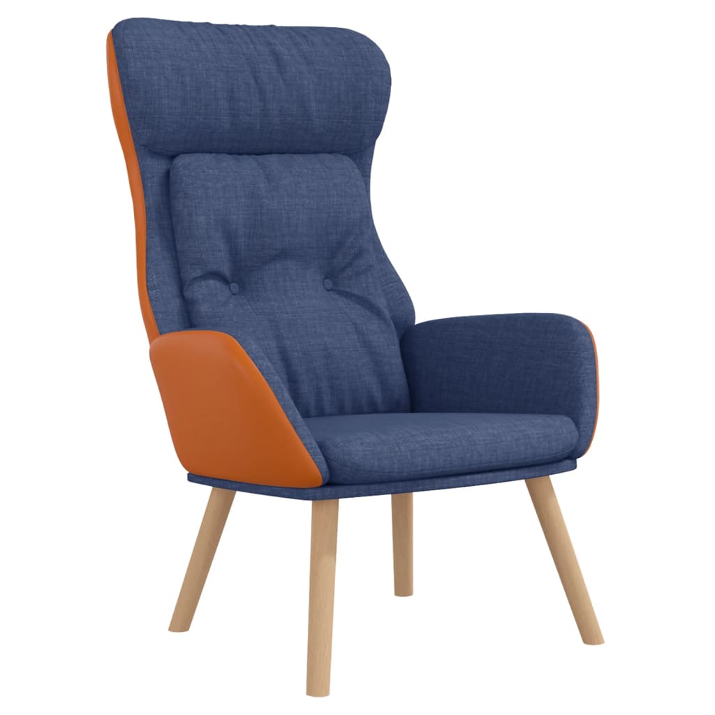 Thumbnail - vidaXL Relaxsessel Blau Stoff und PVC