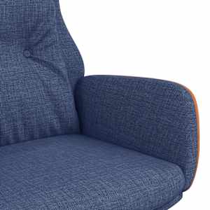 Relaxační křeslo modré textil a PVC - obrázek 6