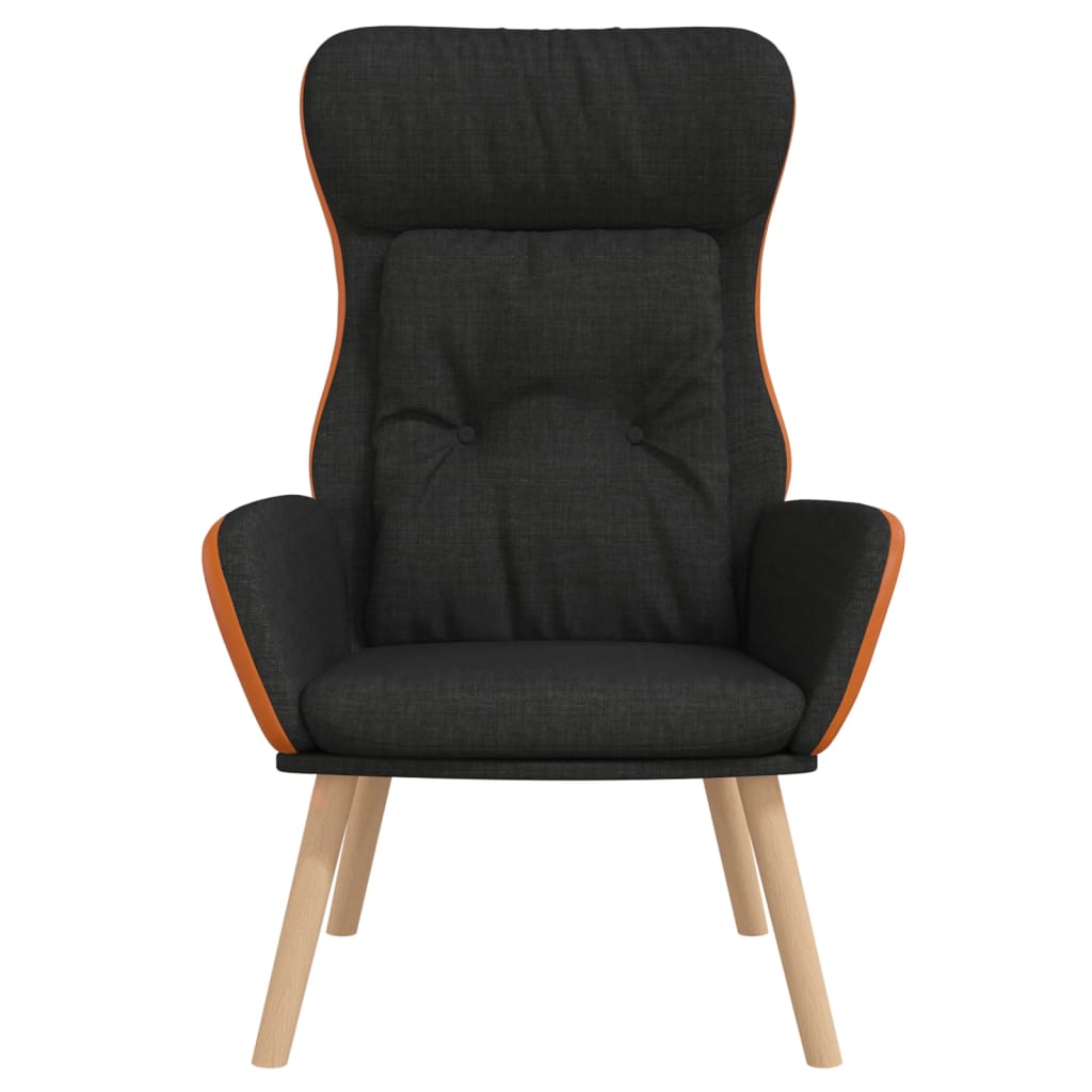 

vidaXL Relaxstoel stof en PVC zwart