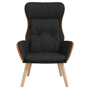 Relaxační křeslo černé textil a PVC - obrázek 3