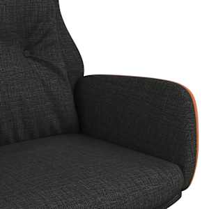 Relaxační křeslo černé textil a PVC - obrázek 6