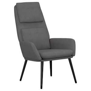 Relaxační křeslo světle šedé textil - obrázek 2