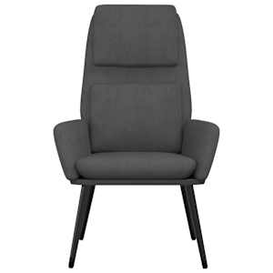 Relaxační židle tmavě šedá textil - obrázek 3