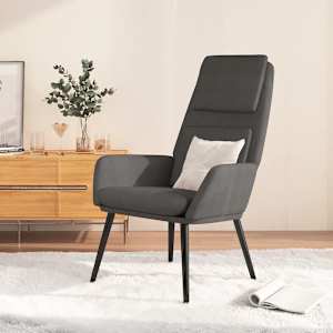 Relaxační židle tmavě šedá textil - obrázek 1