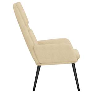 Relaxační židle krémová textil - obrázek 4