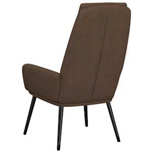 Relaxační křeslo hnědé textil - obrázek 5