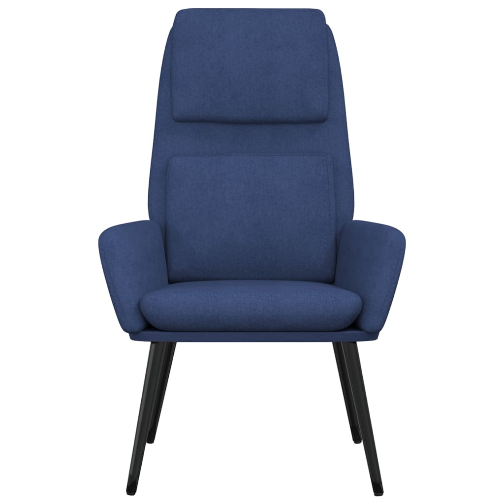 vidaXL Relaxstoel stof blauw