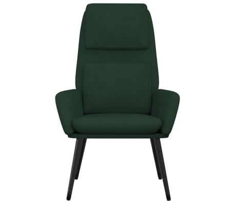 vidaXL Relaxačn&eacute; kreslo tmavozelen&eacute; l&aacute;tkov&eacute;