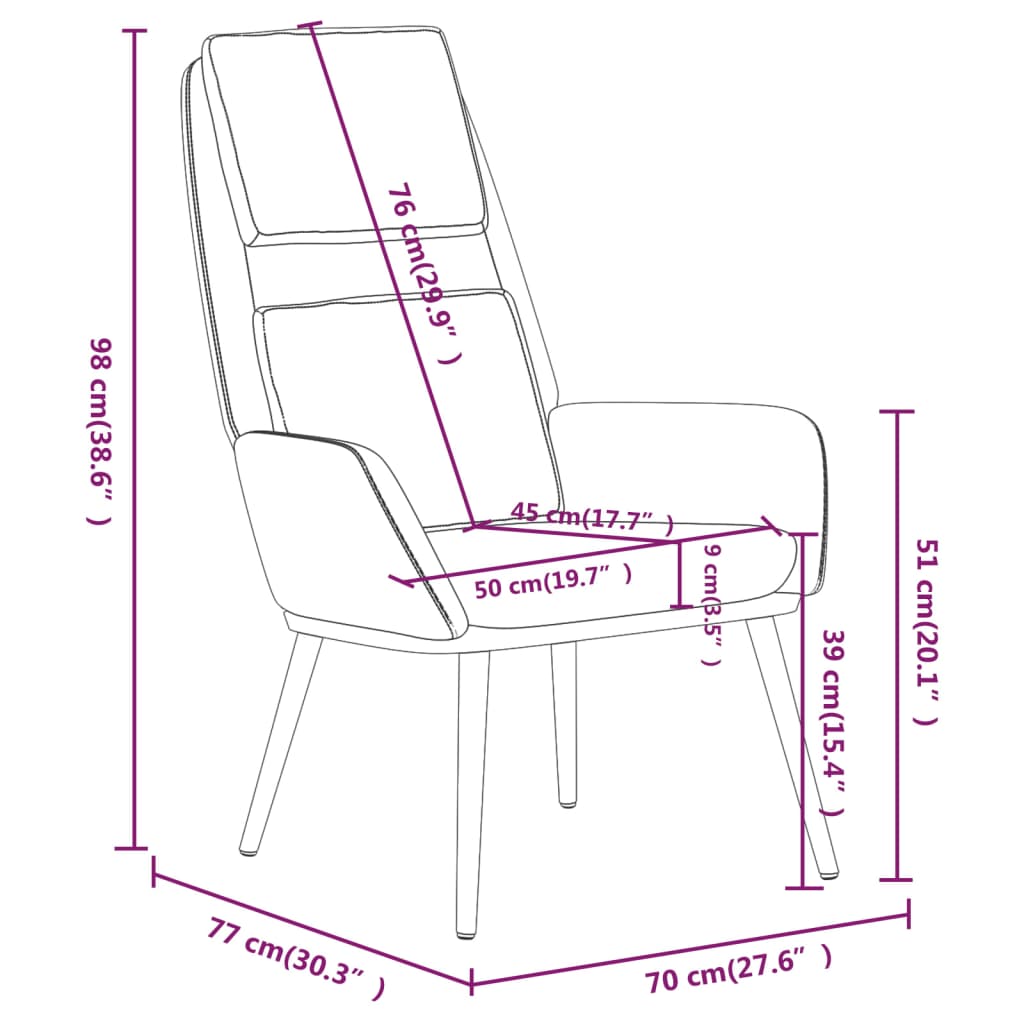 Relaxační židle černá textil