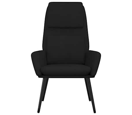 vidaXL Chaise de relaxation Noir Tissu