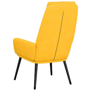 Relaxační křeslo hořčicově žluté textil - obrázek 5