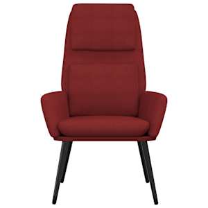 vidaXL Cadeira de descanso tecido vermelho tinto
