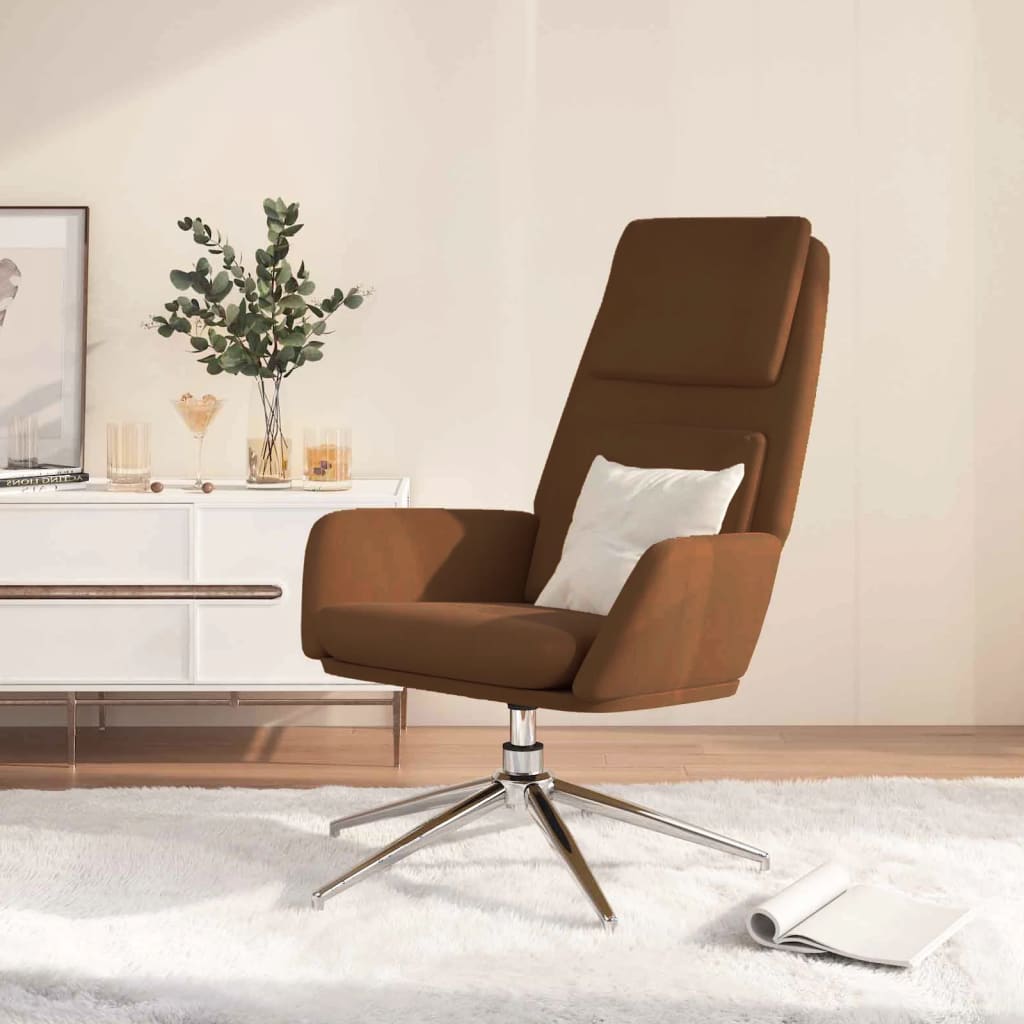 Chaise de relaxation Marron Similicuir daim