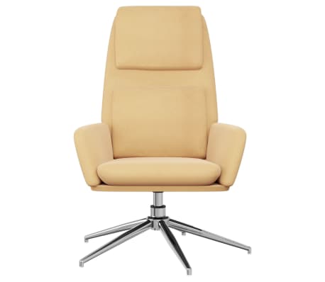 vidaXL Πολυθρόνα Relax Κρεμ από Συνθετικό Καστόρι