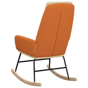 Houpací křeslo krémové textil - obrázek 5