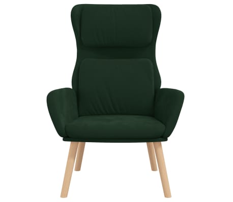 vidaXL Chaise de relaxation Vert foncé Velours