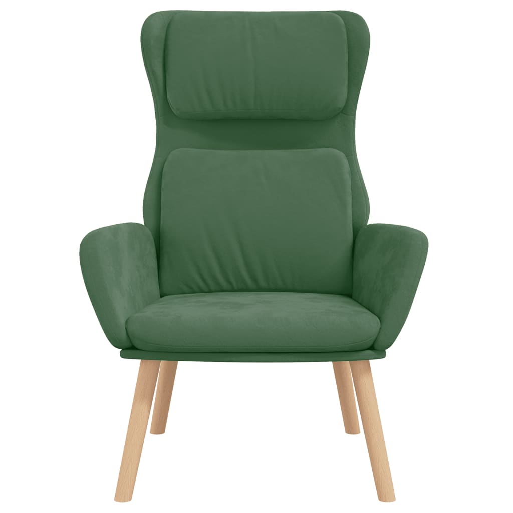 vidaXL Scaun de relaxare, verde deschis, catifea