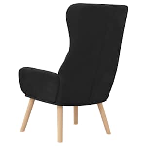 Relaxační křeslo černé samet - obrázek 5
