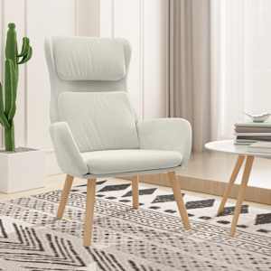 Stol za sproščanje kremno bel žamet