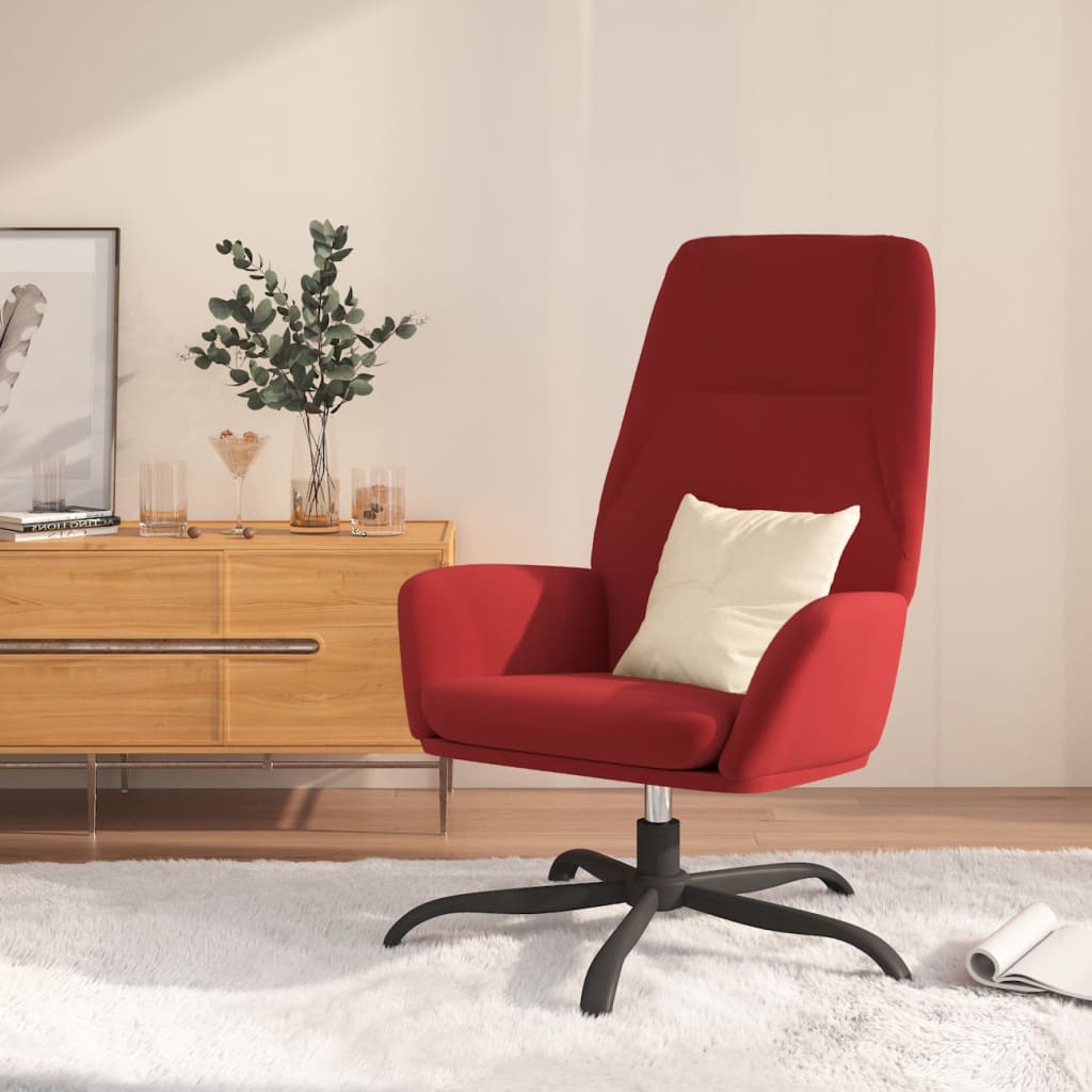 vida XL Relaxsessel Weinrot Samt