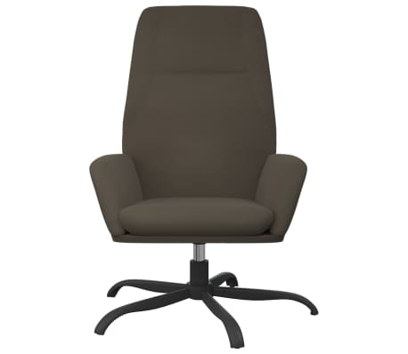 vidaXL Πολυθρόνα Relax Σκούρο Γκρι από Συνθετικό Καστόρι
