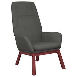 Relaxační židle tmavě šedá textil - obrázek 2